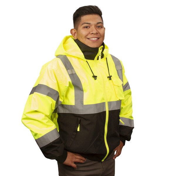 Cordova 2-in-1 Bomber Jacket, 300 Denier Polyester, Lime, 4XL J201-4XL - main
